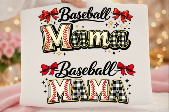 Baseball Mama Coquette Bow Mother's Day