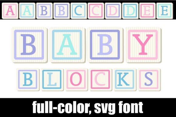 Creating Nostalgic Designs with Baby Blocks: A Full-Color SVG Font