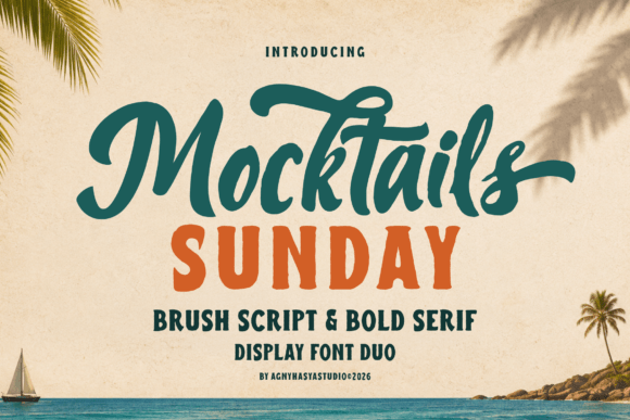 Discover Mocktails Sunday: The Perfect Font Duo for Summer and Coastal Branding