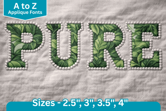 Dot Line Edge Applique Font: A Versatile Embroidery Set