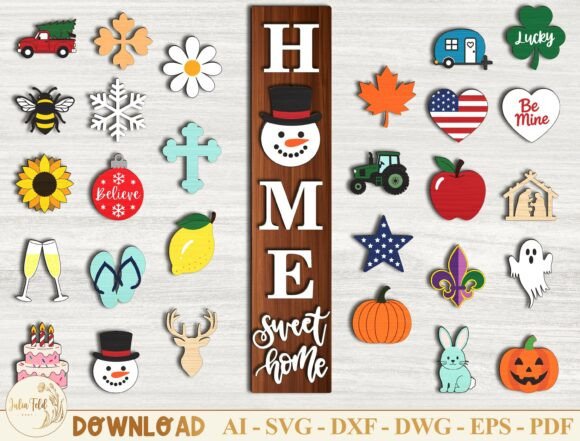 Elevate Your Home Décor with the Seasonal Interchangeable Welcome Sign Bundle
