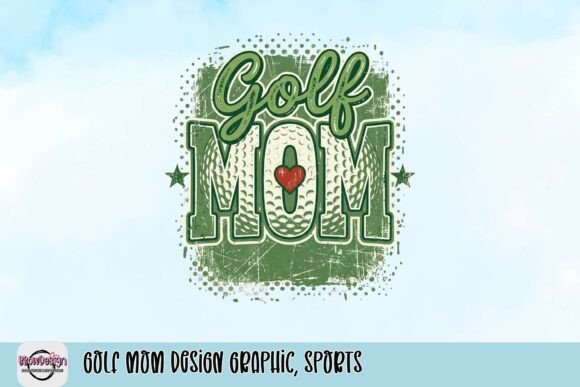 Embrace the Green and Show Your Love: The Golf Mom Design Graphic