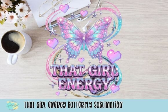 Embrace Your Inner That Girl with This Vibrant Butterfly Sublimation Design