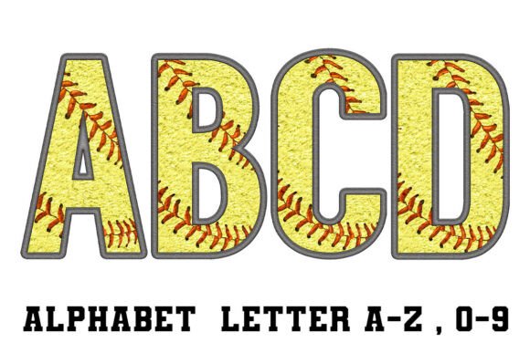 Enhance Your Designs with Softball Checkered Alphabet Letters