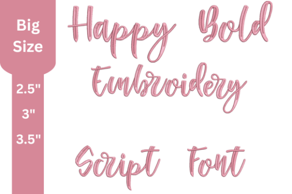 Enhance Your Embroidery Projects with Happy Bold Embroidery Script Font