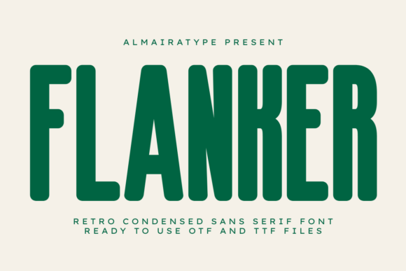 Flanker: A Bold Retro Condensed Sans Serif Font for Modern Design Projects