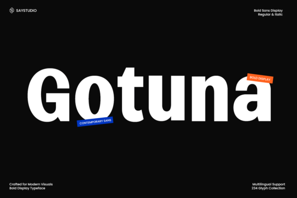 Gotuna: A Bold Sans Serif for Modern Design