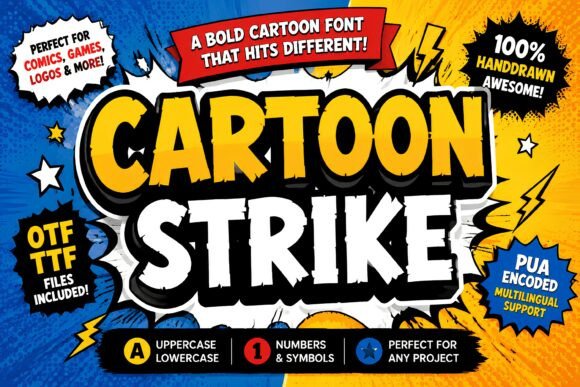 Inject Your Design with Action: The Power of Cartoon Strike Font
