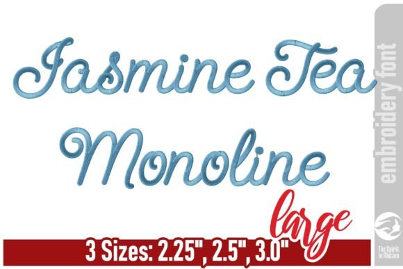 Jasmine Tea Monoline Embroidery Font - L: A Strategic Choice for High-End Embroidery