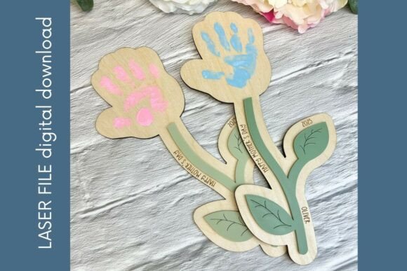 Mother's Day Handprint Flower SVG File: A Personalized Gift Idea