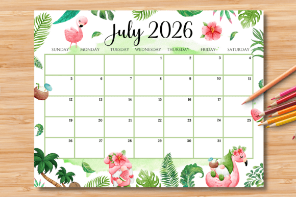 Stay Organized with the Editable Fillable July 2026 Calendar