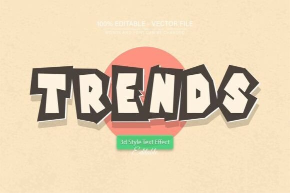 Trendy Retro Cartoon 3D Text Effect: A Versatile Design Tool for Modern Creatives